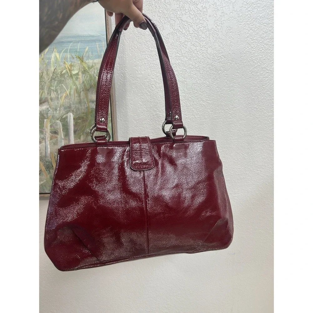 Coach H1276-F19711 SoHo Burgundy Patent Leather Large Carryall